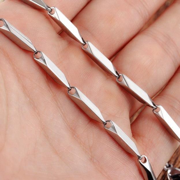 Silver Necklace for Men Women Double Sided Fate Arrow Stainless Steel Chain - Jewelry Store by Erik Rayo