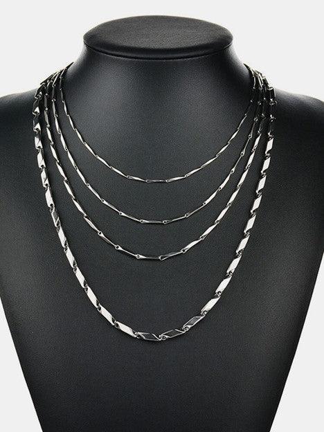 Silver Necklace for Men Women Double Sided Fate Arrow Stainless Steel Chain - Jewelry Store by Erik Rayo