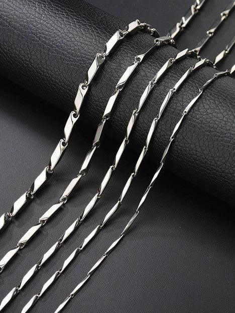 Silver Necklace for Men Women Double Sided Fate Arrow Stainless Steel Chain - Jewelry Store by Erik Rayo