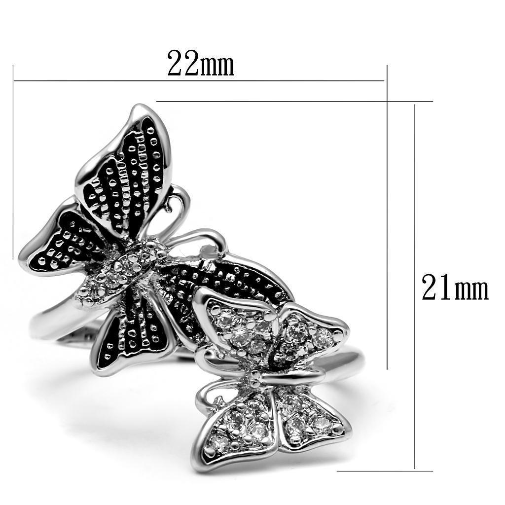 Silver Womens Butterflies Ring Anillo Para Mujer 316L Stainless Steel Ring Sofia - Jewelry Store by Erik Rayo