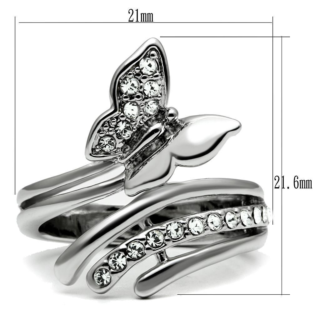 Silver Womens Butterfly Ring Anillo Para Mujer Stainless Steel Ring Soweto - Jewelry Store by Erik Rayo
