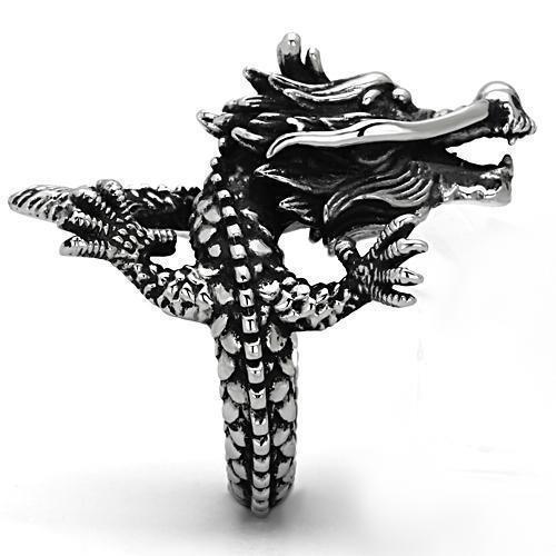 Silver Womens Dragon Ring Anillo Para Mujer 316L Stainless Steel Ring - Jewelry Store by Erik Rayo