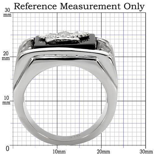 Silver Womens Eagle Ring Anillo Para Mujer 316L Stainless Steel Ring with Top Grade Crystal in Clear Amare - Jewelry Store by Erik Rayo