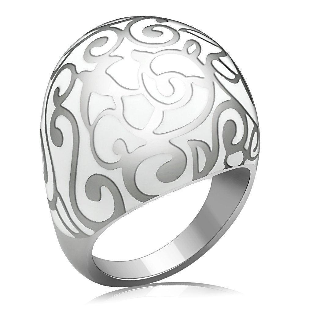 Silver Womens Ring Anillo Para Mujer 316L Stainless Steel Ring Massa - Jewelry Store by Erik Rayo