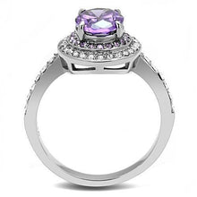 Load image into Gallery viewer, Silver Womens Ring Anillo Para Mujer y Ninos Unisex Kids 316L Stainless Steel Ring with AAA Grade CZ in Amethyst - Jewelry Store by Erik Rayo
