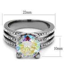 Load image into Gallery viewer, Silver Womens Ring Anillo Para Mujer y Ninos Unisex Kids 316L Stainless Steel Ring with AAA Grade CZ in White AB - Jewelry Store by Erik Rayo
