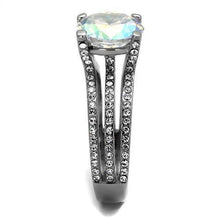 Load image into Gallery viewer, Silver Womens Ring Anillo Para Mujer y Ninos Unisex Kids 316L Stainless Steel Ring with AAA Grade CZ in White AB - Jewelry Store by Erik Rayo
