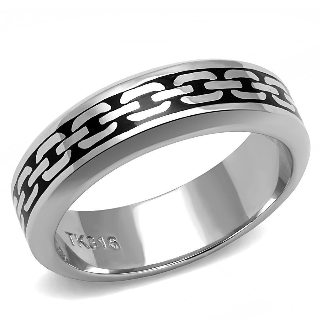 Silver Womens Ring Anillo Para Mujer 316L Stainless Steel Ring with Epoxy Schio - Jewelry Store by Erik Rayo