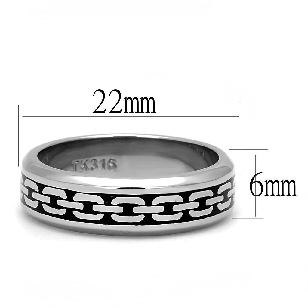 Silver Womens Ring Anillo Para Mujer 316L Stainless Steel Ring with Epoxy Schio - Jewelry Store by Erik Rayo