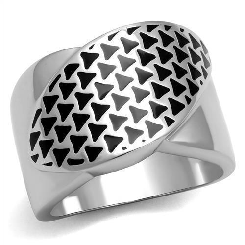 Silver Womens Ring Anillo Para Mujer 316L Stainless Steel Ring with Epoxy Treviso - Jewelry Store by Erik Rayo