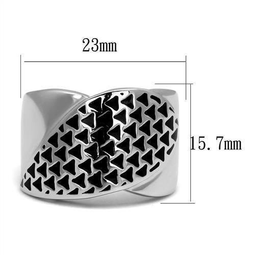 Silver Womens Ring Anillo Para Mujer 316L Stainless Steel Ring with Epoxy Treviso - Jewelry Store by Erik Rayo