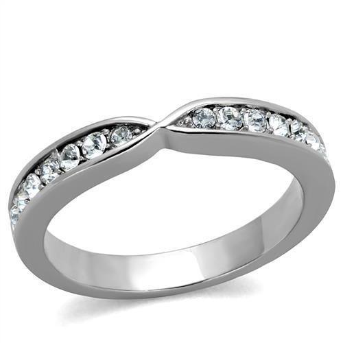 Silver Womens Ring Anillo Para Mujer 316L Stainless Steel Ring with Top Grade Crystal Benevento - Jewelry Store by Erik Rayo