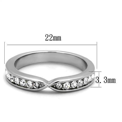 Silver Womens Ring Anillo Para Mujer 316L Stainless Steel Ring with Top Grade Crystal Benevento - Jewelry Store by Erik Rayo