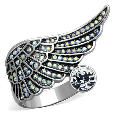 Silver Womens Ring Anillo Para Mujer y Ninos Unisex Kids 316L Stainless Steel Ring with Top Grade Crystal - Jewelry Store by Erik Rayo