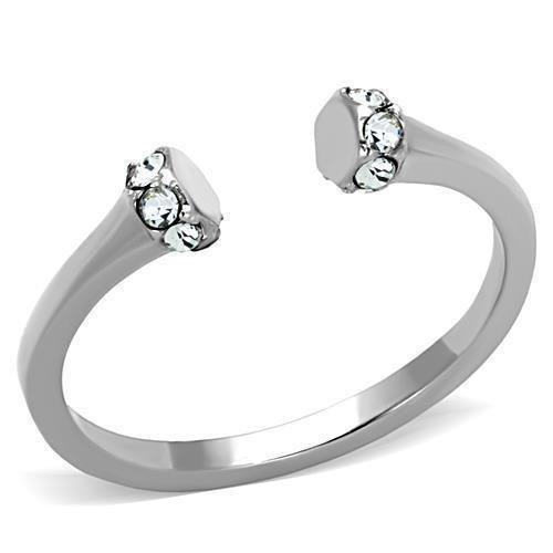 Silver Womens Ring Anillo Para Mujer 316L Stainless Steel Ring with Top Grade Crystal Lanciano - Jewelry Store by Erik Rayo