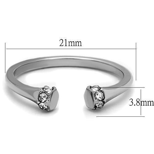 Silver Womens Ring Anillo Para Mujer 316L Stainless Steel Ring with Top Grade Crystal Lanciano - Jewelry Store by Erik Rayo