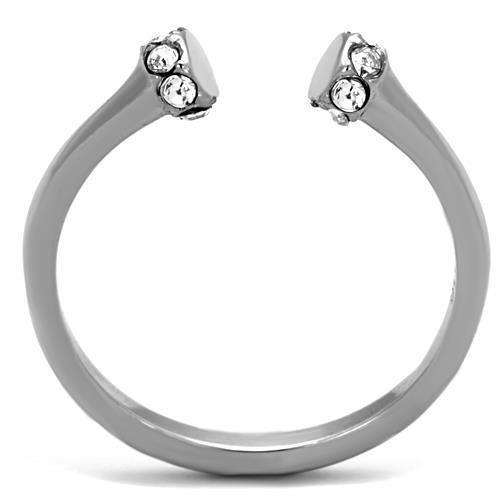 Silver Womens Ring Anillo Para Mujer 316L Stainless Steel Ring with Top Grade Crystal Lanciano - Jewelry Store by Erik Rayo