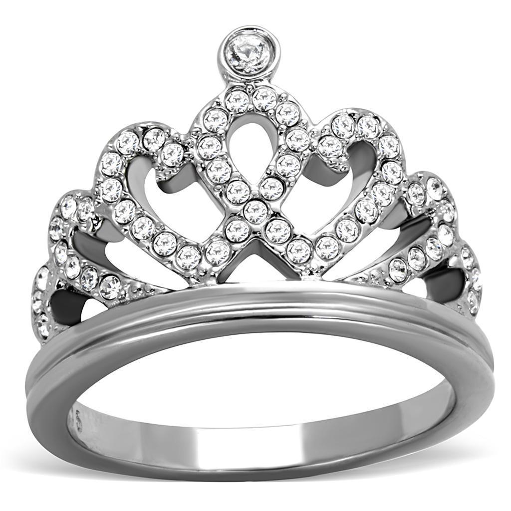 Silver Womens Ring Anillo Para Mujer 316L Stainless Steel Ring with Top Grade Crystal Matera - Jewelry Store by Erik Rayo