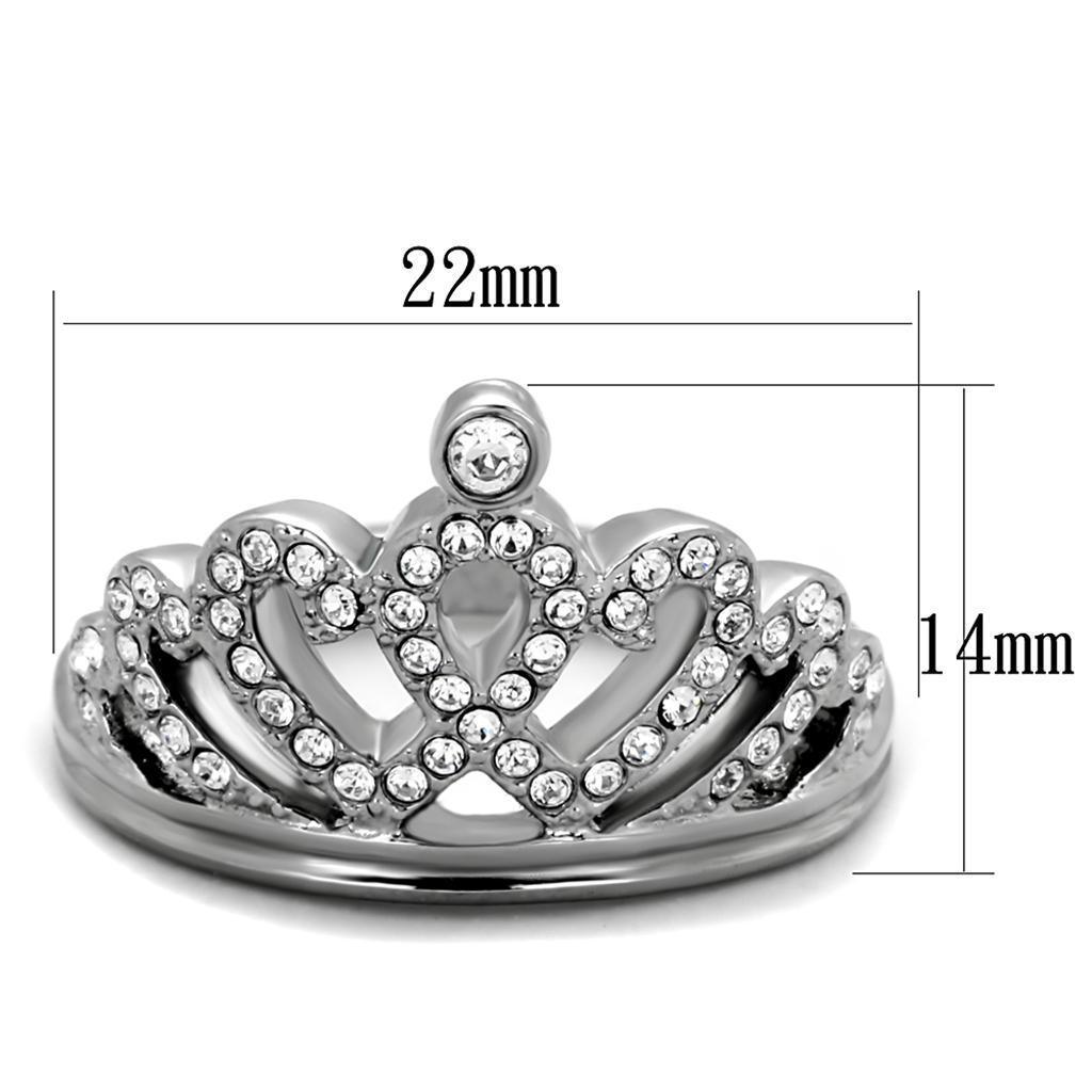 Silver Womens Ring Anillo Para Mujer 316L Stainless Steel Ring with Top Grade Crystal Matera - Jewelry Store by Erik Rayo