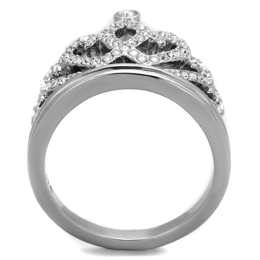 Silver Womens Ring Anillo Para Mujer 316L Stainless Steel Ring with Top Grade Crystal Matera - Jewelry Store by Erik Rayo