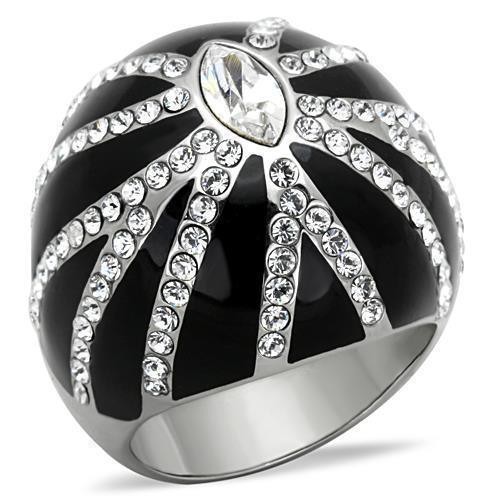 Silver Womens Ring Anillo Para Mujer 316L Stainless Steel Ring with Top Grade Crystal Teramo - Jewelry Store by Erik Rayo