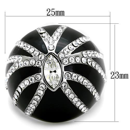 Silver Womens Ring Anillo Para Mujer 316L Stainless Steel Ring with Top Grade Crystal Teramo - Jewelry Store by Erik Rayo