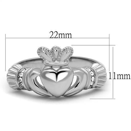 Silver Womens Ring Anillo Para Mujer 316L Stainless Steel Ring with Top Grade Crystal Valentia - Jewelry Store by Erik Rayo