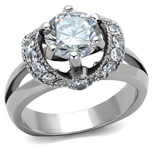 Silver Womens Ring Anillo Para Mujer Stainless Steel Ring Beirut Clear - Jewelry Store by Erik Rayo