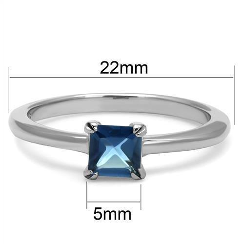 Silver Rings for Women Anillo Para Mujer Stainless Steel Ring with Glass in Montana - Jewelry Store by Erik Rayo