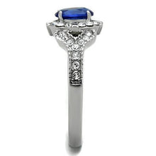 Load image into Gallery viewer, Silver Womens Ring Anillo Para Mujer Stainless Steel Ring with Synthetic Glass in Montana - Jewelry Store by Erik Rayo

