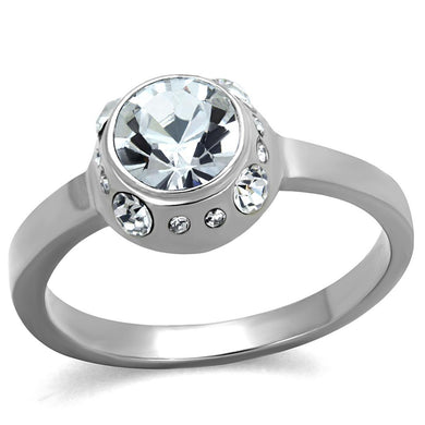 Silver Womens Ring Anillo Para Mujer Stainless Steel Ring with Top Grade Crystal Caserta - Jewelry Store by Erik Rayo