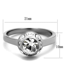 Load image into Gallery viewer, Silver Womens Ring Anillo Para Mujer Stainless Steel Ring with Top Grade Crystal Caserta - Jewelry Store by Erik Rayo
