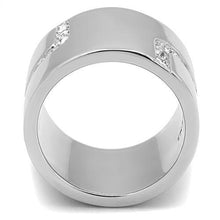 Load image into Gallery viewer, Silver Womens Ring Anillo Para Mujer Stainless Steel Ring with Top Grade Crystal in Clear Lombardy - Jewelry Store by Erik Rayo
