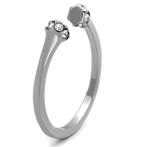 Silver Rings for Women Anillo Para Mujer Stainless Steel Ring with Top Grade Crystal Lanciano - Jewelry Store by Erik Rayo