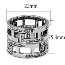 Load image into Gallery viewer, Silver Womens Ring Anillo Para Mujer Stainless Steel Ring with Top Grade Crystal Lombardy - Jewelry Store by Erik Rayo
