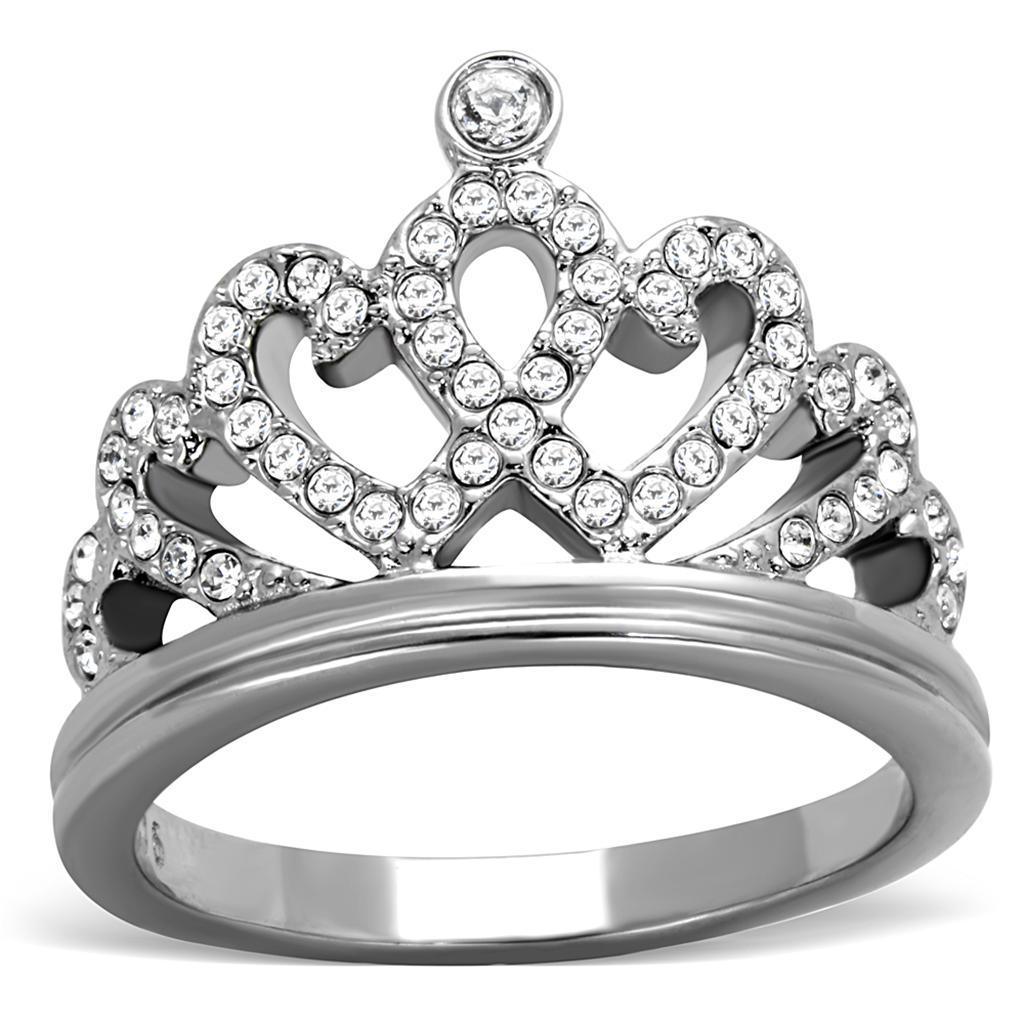 Silver Rings for Women Anillo Para Mujer Stainless Steel Ring with Top Grade Crystal Matera - Jewelry Store by Erik Rayo