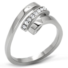 Load image into Gallery viewer, Silver Womens Ring Anillo Para Mujer Stainless Steel Ring with Top Grade Crystal Ortona - Jewelry Store by Erik Rayo
