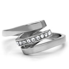 Load image into Gallery viewer, Silver Womens Ring Anillo Para Mujer Stainless Steel Ring with Top Grade Crystal Ortona - Jewelry Store by Erik Rayo
