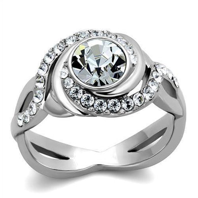 Silver Womens Ring Anillo Para Mujer Stainless Steel Ring with Top Grade Crystal Poder - Jewelry Store by Erik Rayo