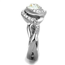 Load image into Gallery viewer, Silver Womens Ring Anillo Para Mujer Stainless Steel Ring with Top Grade Crystal Poder - Jewelry Store by Erik Rayo
