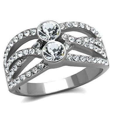 Silver Womens Ring Anillo Para Mujer Stainless Steel Ring with Top Grade Crystal Vasto - Jewelry Store by Erik Rayo