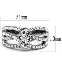 Load image into Gallery viewer, Silver Womens Ring Anillo Para Mujer Stainless Steel Ring with Top Grade Crystal Vasto - Jewelry Store by Erik Rayo
