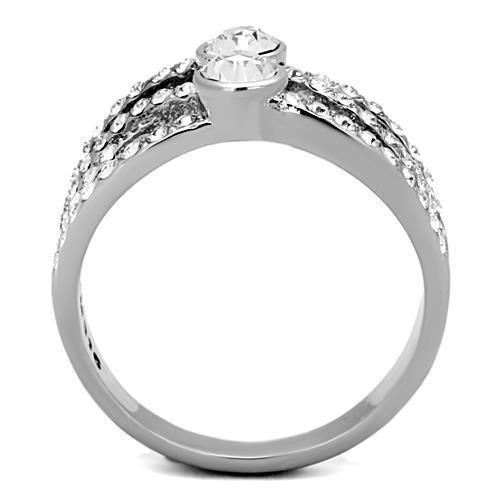 Silver Rings for Women Anillo Para Mujer Stainless Steel Ring with Top Grade Crystal Vasto - Jewelry Store by Erik Rayo