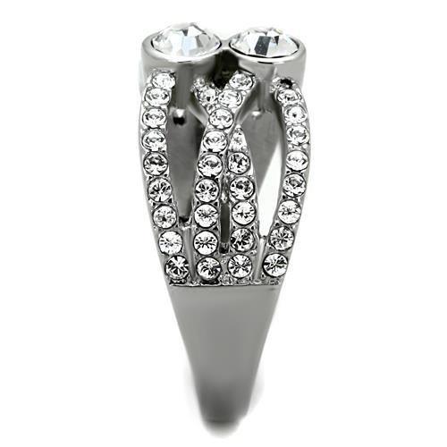 Silver Rings for Women Anillo Para Mujer Stainless Steel Ring with Top Grade Crystal Vasto - Jewelry Store by Erik Rayo