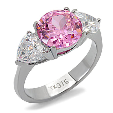 Silver Womens Ring Rose Pink Anillo Para Mujer y Ninos Unisex Kids 316L Stainless Steel Ring in Rose Vittorio - Jewelry Store by Erik Rayo