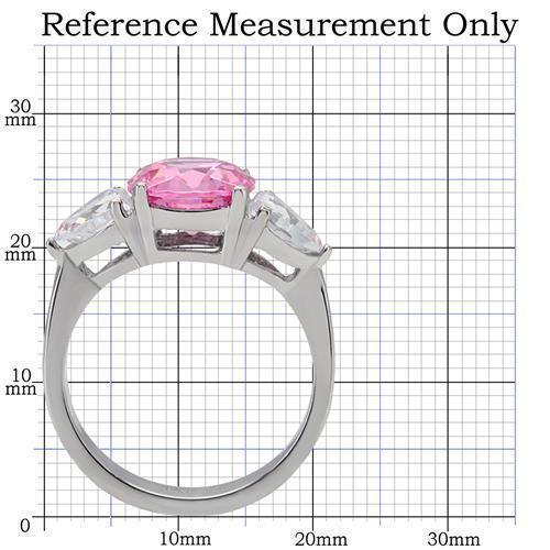 Silver Womens Ring Rose Pink Anillo Para Mujer 316L Stainless Steel Ring in Rose Vittorio - Jewelry Store by Erik Rayo