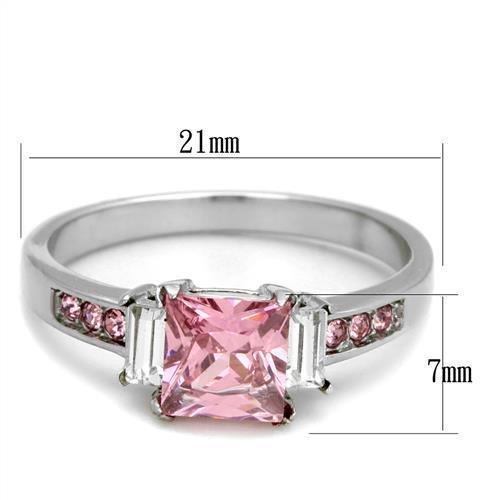 Silver Rings for Women Rose Pink Anillo Para Mujer Stainless Steel Ring in Rose Verona - Jewelry Store by Erik Rayo