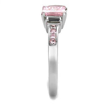 Load image into Gallery viewer, Silver Womens Ring Rose Pink Anillo Para Mujer Stainless Steel Ring in Rose Verona - Jewelry Store by Erik Rayo
