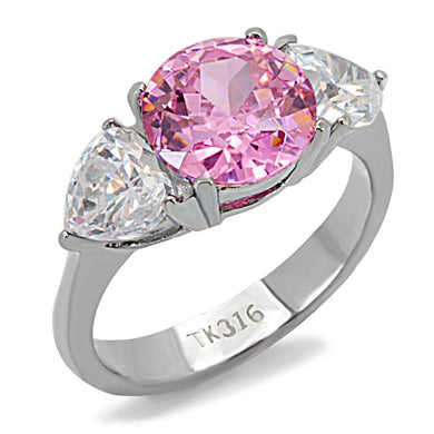 Silver Womens Ring Rose Pink Anillo Para Mujer Stainless Steel Ring in Rose Vittorio - Jewelry Store by Erik Rayo