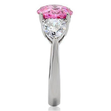 Load image into Gallery viewer, Silver Womens Ring Rose Pink Anillo Para Mujer Stainless Steel Ring in Rose Vittorio - Jewelry Store by Erik Rayo
